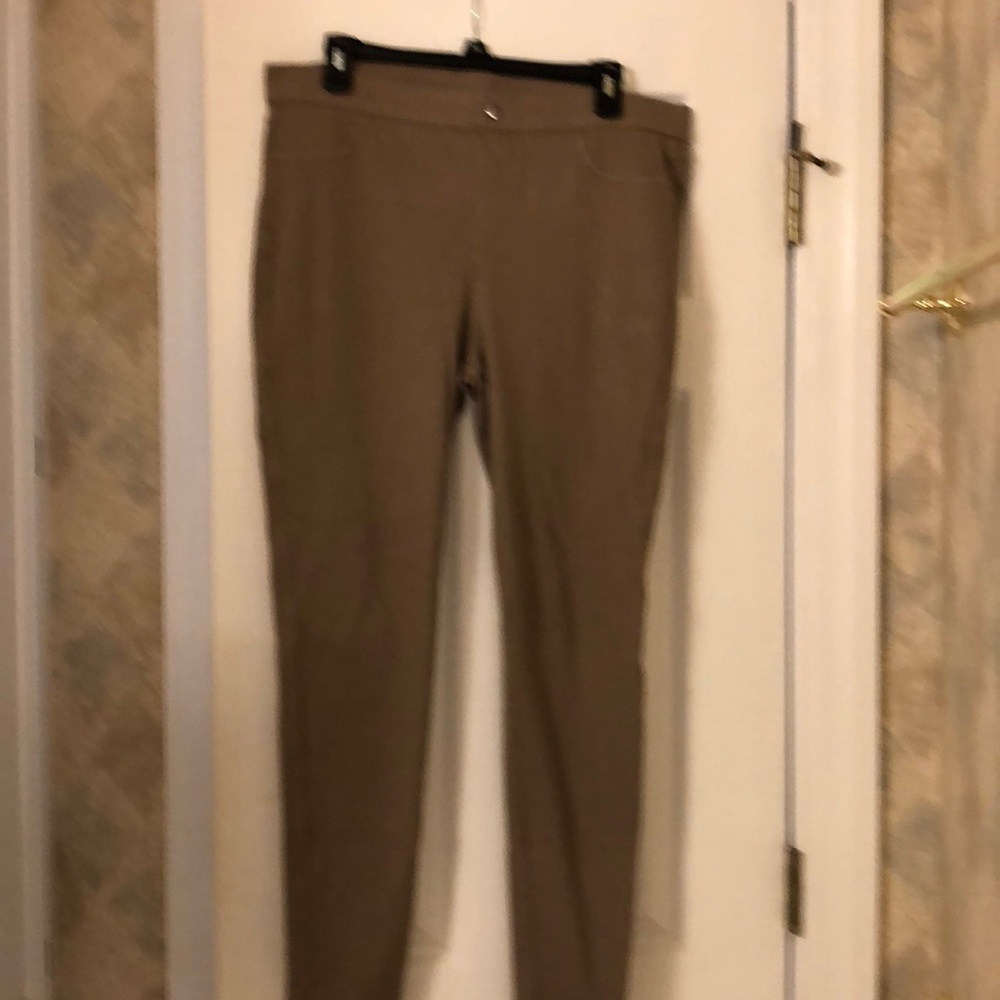 Tan/khaki denim leggings